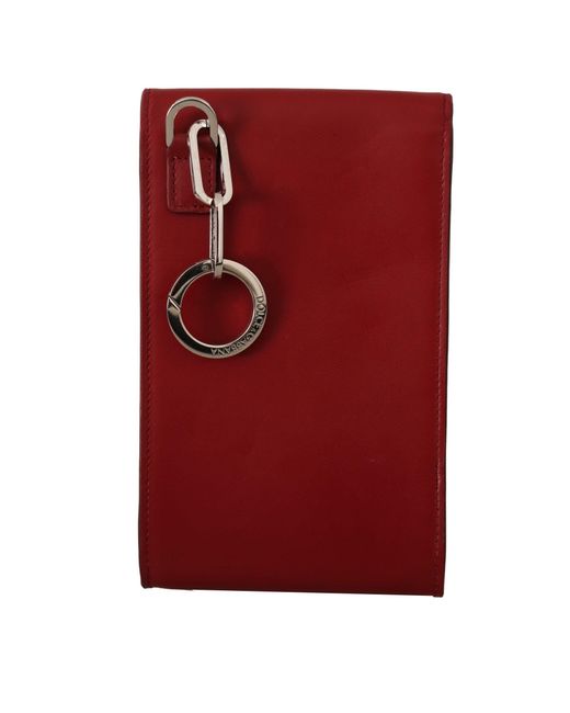 Portafoglio in pelle rossa con portachiavi da Uomo di Dolce & Gabbana in  Rosso | Lyst