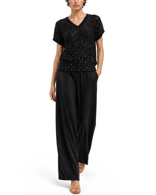 Fabiana Filippi Black Sequin Knit Jumper
