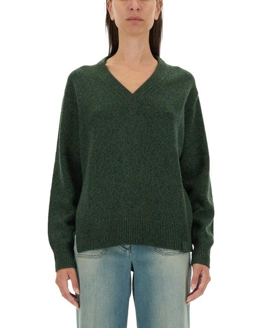 Victoria Beckham Green Wool Jersey for men