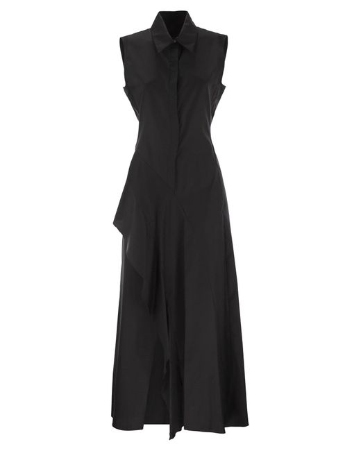 Max Mara Black Keras Ein Linienpopelkleid