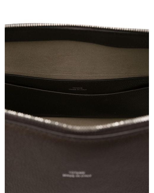 Totême  Black Grained Leather 'Day' Tote Bag