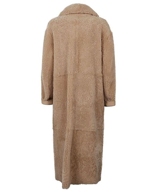 Enes Natural Allegra Leather Long Coat