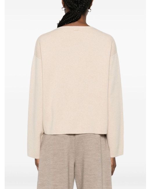 Max Mara Natural V-Neck Sweater