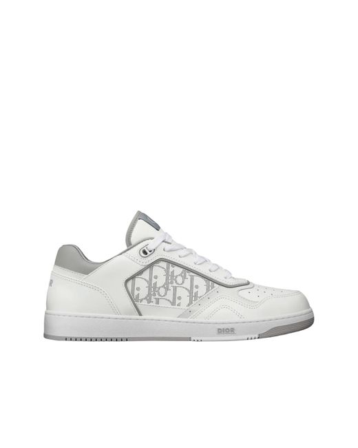 Dior White Oblique Leather Sneakers for men