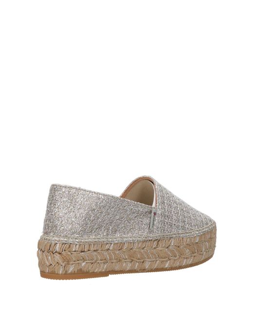 Chaussures plates argentées Espadrilles en coloris Gray