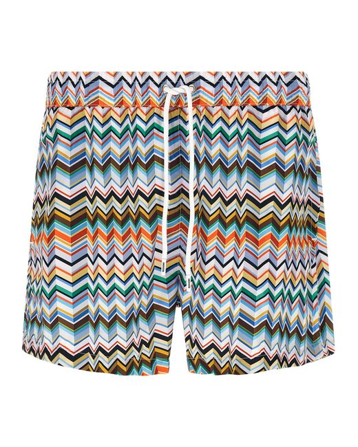 Bañador Irregular Zig Zag Missoni de hombre de color Blue