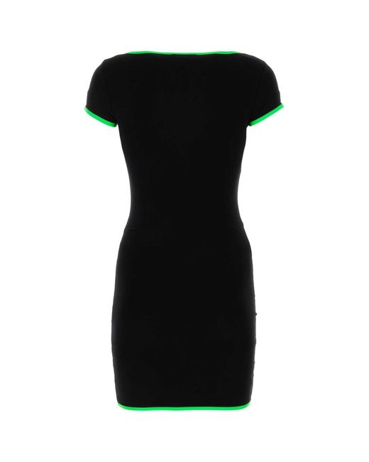 Ambush Black Stretch Viscose Mini Dress
