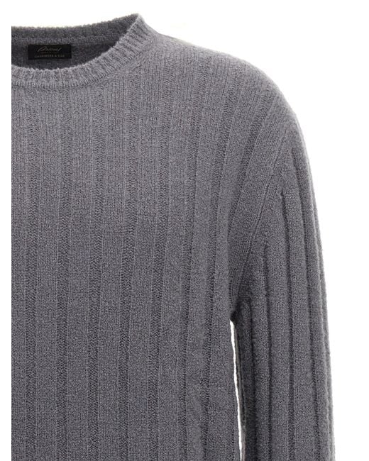 Brioni Crewneck -trui in het Gray voor heren
