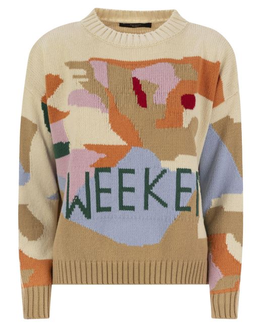 Weekend by Maxmara Blue Wochenende Max Mara Fabian Pullover in ausgefallener Baumwollgarn