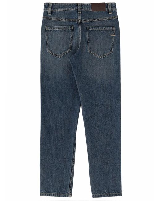 Brunello Cucinelli Blue Straight Mid Rise Jeans