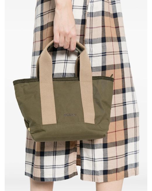 Barbour White Mini Mya Tote Bag