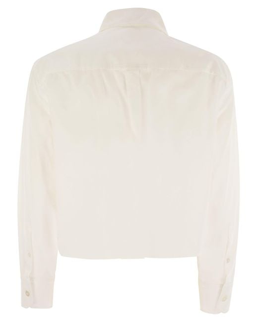 Weekend by Maxmara White Nuoro Cotton Oxford Shirt
