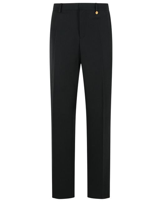 Versace Zwarte Scheerwollen Broek in het Black voor heren