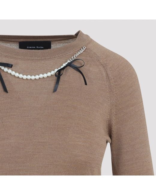 Simone Rocha Brown Klassischer Pullover