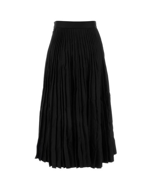 Balenciaga Black Wool Skirt