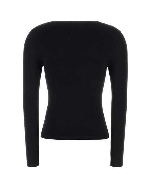 Alexander Wang Black Stretch Viscose Blend T-shirt