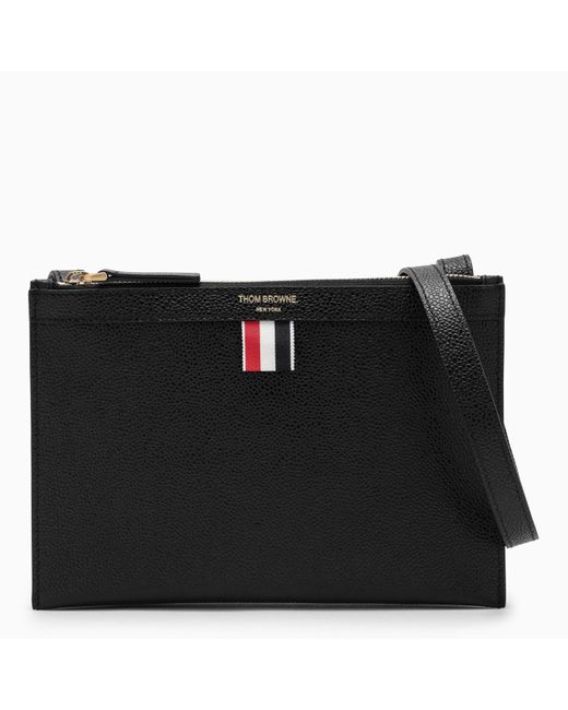 Thom Browne Flat Black Shoulder Bag | Lyst