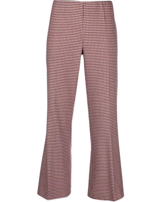 P.A.R.O.S.H. Houndstooth Flared Trousers