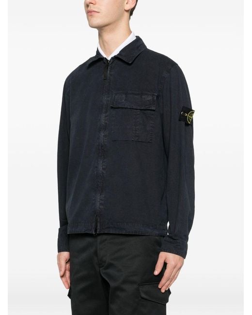 Stone Island Black Cotton Shirt for men