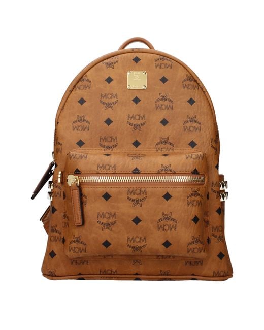 MCM Brown Zaini E Marsupi Uomo Pelle Marrone/Cognac