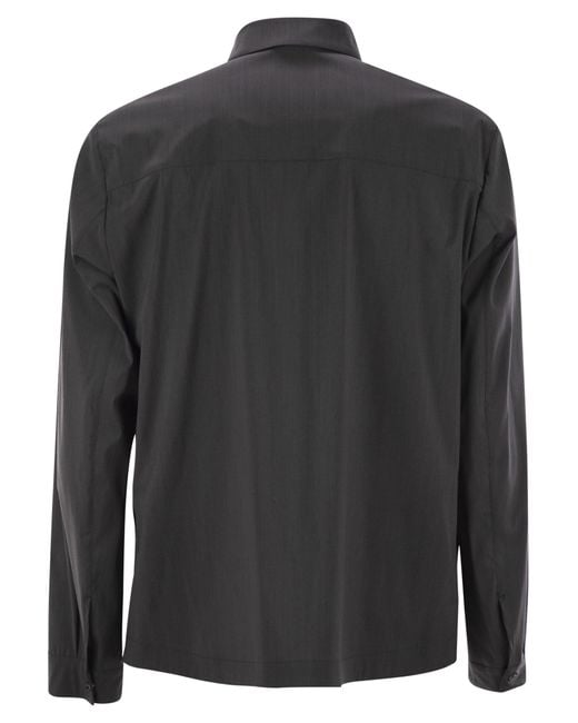 Herno Black Shirt-Cut Jacket for men