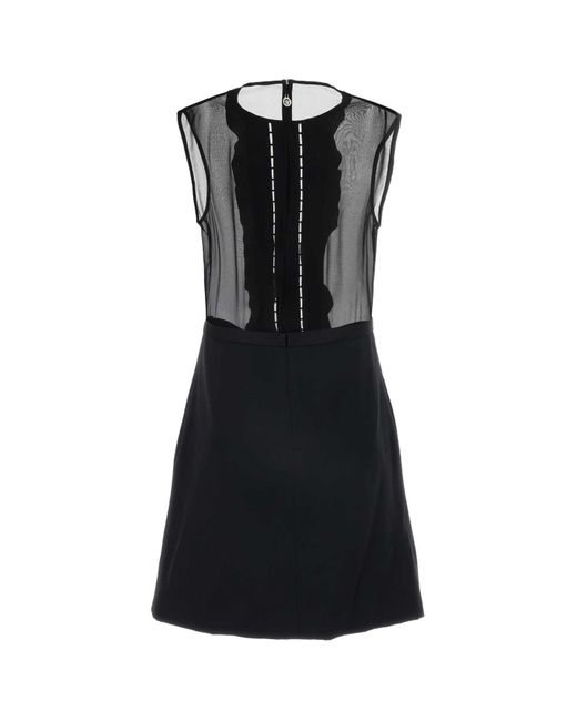 Versace Black Georgette Mini Dress