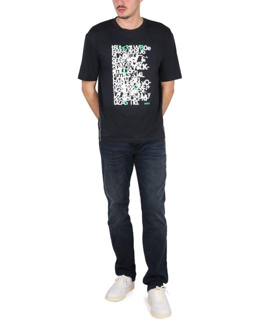 Boss Black Logo Print T-Shirt for men
