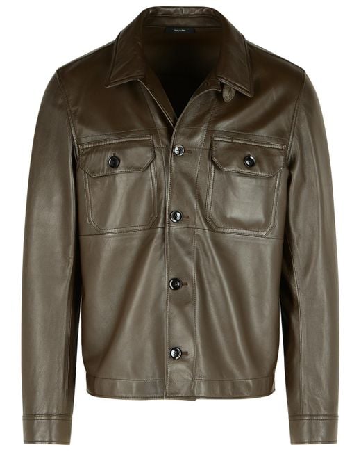 Tom Ford Tobacco Lear Jacke in Green für Herren