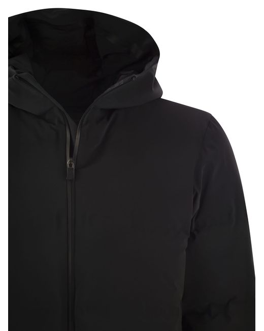 Herno Black New Impact Down Jacket With Hood for men