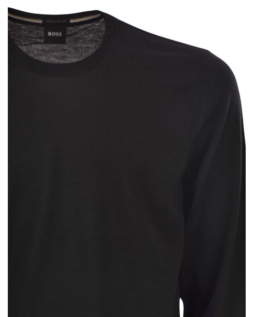 Boss Black Slim Fit Crew Neck Jumper for men