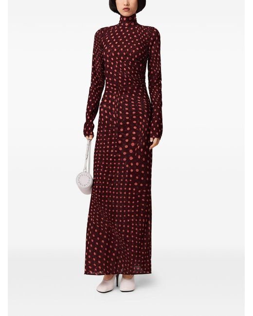 Stella McCartney Red Polka Dot Long Dress