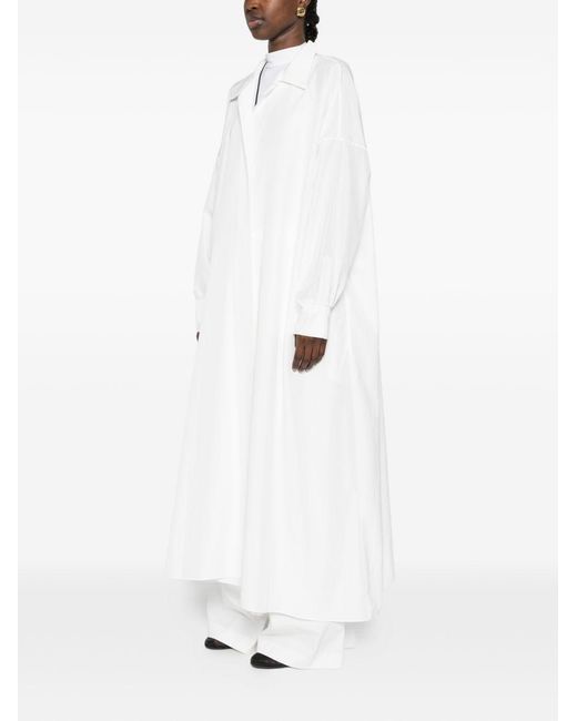Norma Kamali White Oversized Shirt Dress