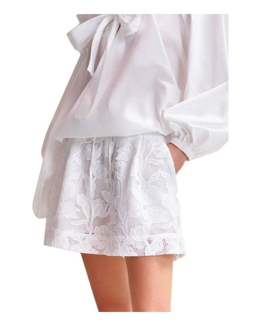 Essentiel Antwerp White Hazer Shorts