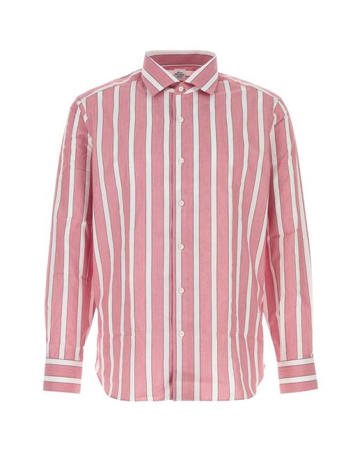 Junya Watanabe Pink Embroidered Poplin Shirt for men