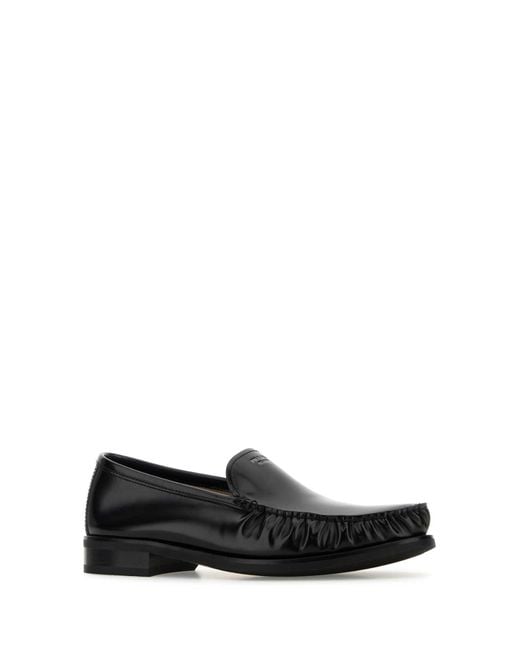 Prada Black Leather Loafers for men