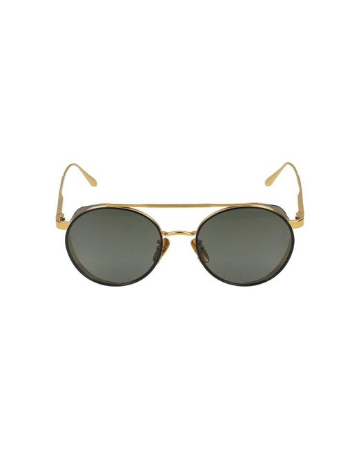 Linda Farrow Green Sonnenbrille LFL1549 Conor C1 Gelbgold/helles Gold/19/145