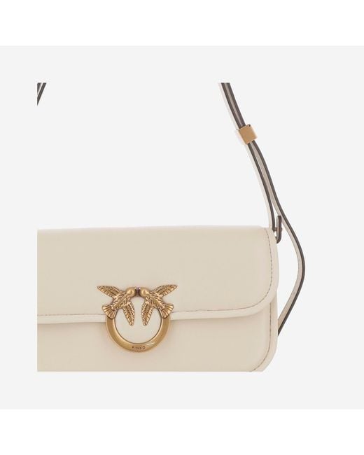 Pinko Natural Love Bag Box Umhängetasche in Nappa -Leder