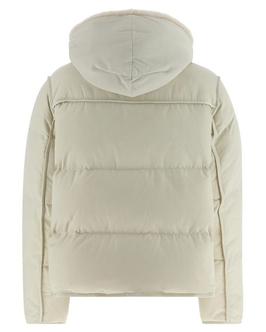 Ejército Yves Salomon Fur Insertar Cortada chaqueta Down Army by Yves Salomon de color Gray