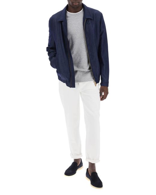 Camisa de efecto superpuesto en lino y algodón Brunello Cucinelli de hombre de color Gray