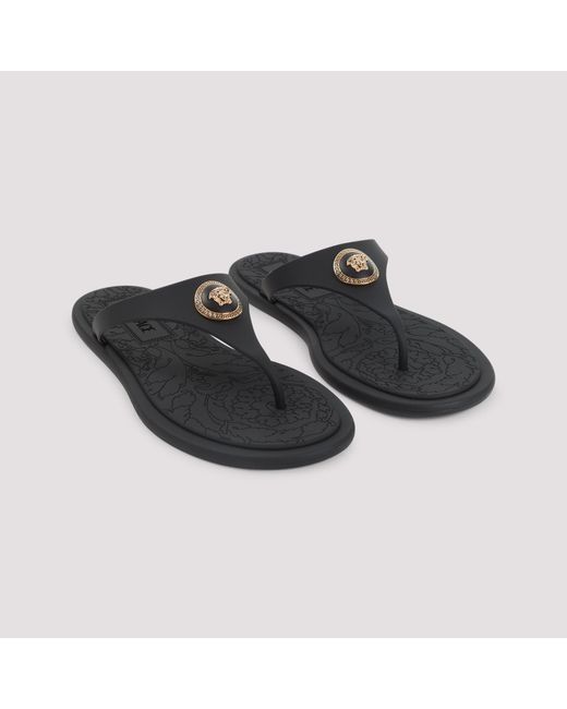 Versace Brown Gomma Slides