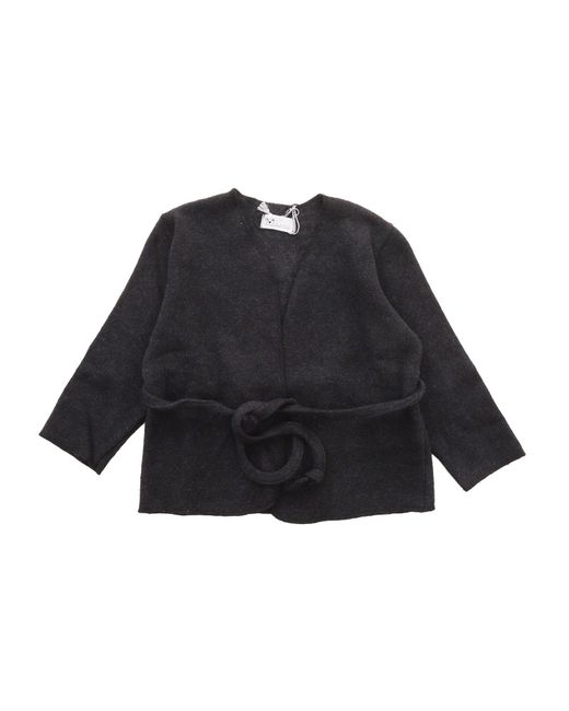 La Titta Black Miriam Cardigan Caldo Cotone