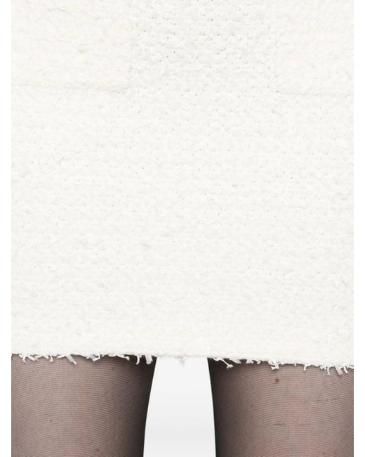 Self-Portrait Verfraaide Tweed Rok in het White