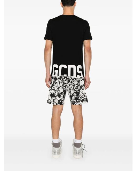 Gcds White Low Band Logo T Shirt