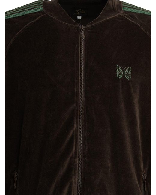 Sweat-shirt zippé "Track" Needles en coloris Black