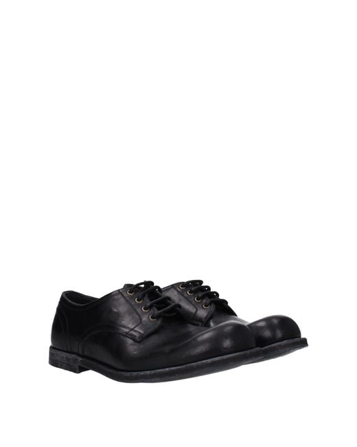 Dolce & Gabbana Black Dolce&Gabbana Derby Re Edition Uomo Pelle Nero for men