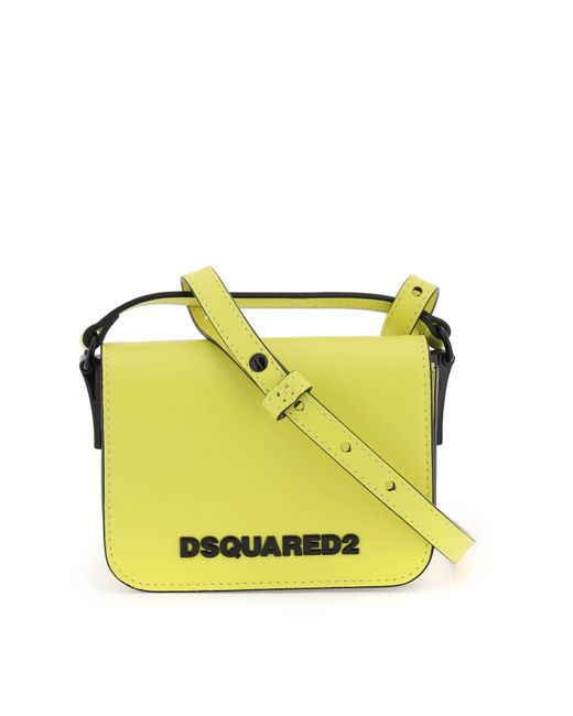 DSquared² Logo Mini Crossbody Bag in het Yellow voor heren