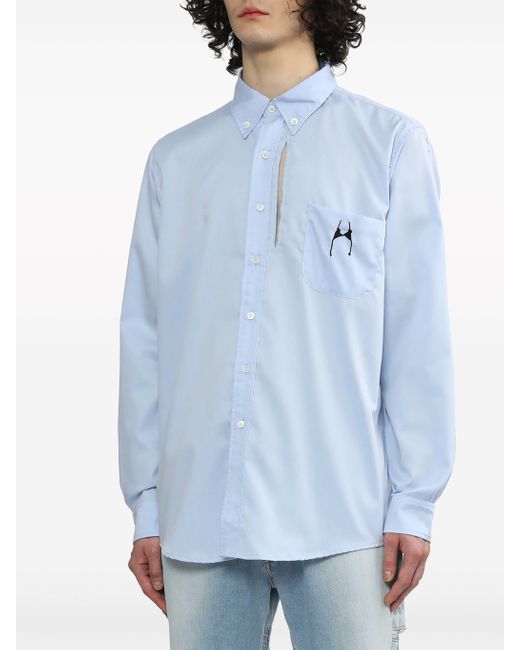 Random Identities Blue Long Sleeve Shirt With Bra Logo Ran03B001 for men