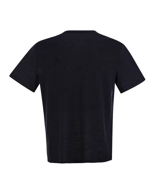 Majestic Black Crew-Neck And Short-Sleeved T-Shirt for men
