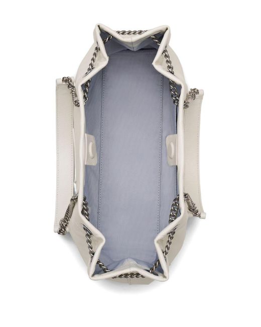 Marc Jacobs White Die Kettensack -Leder -Umhängetasche