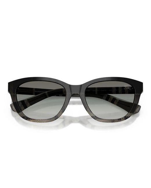 Burberry Gray Sonnenbrille Be4486 42008 G Check Gradient Grey/Smoky Grey Damen